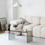 Table basse moderne en acrylique simple, gris