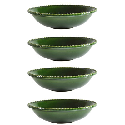 MM Living Set Of 4 Stoneware Bobble Pasta Bowl 21cm
