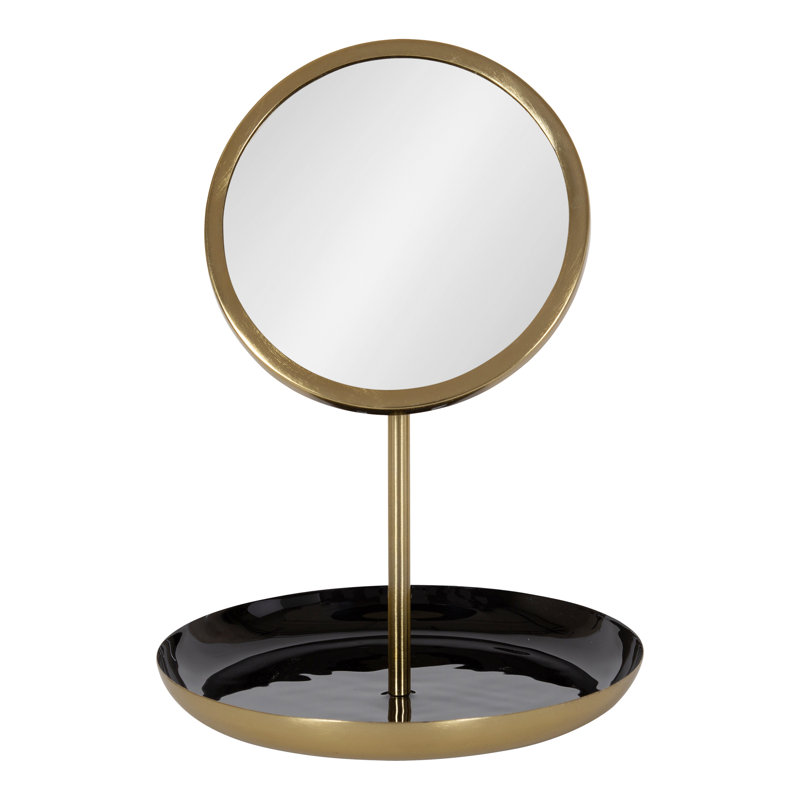 Idria Tabletop Makeup Mirror, Black