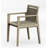 SemaWT Solid Wood Outdoor Dining Armchair