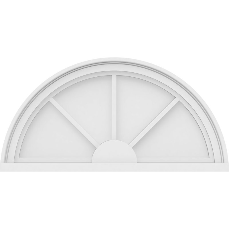 Demi-cercle à 3 branches en PVC de qualité architecturale, H 13 po x l 26 po x P 2 po