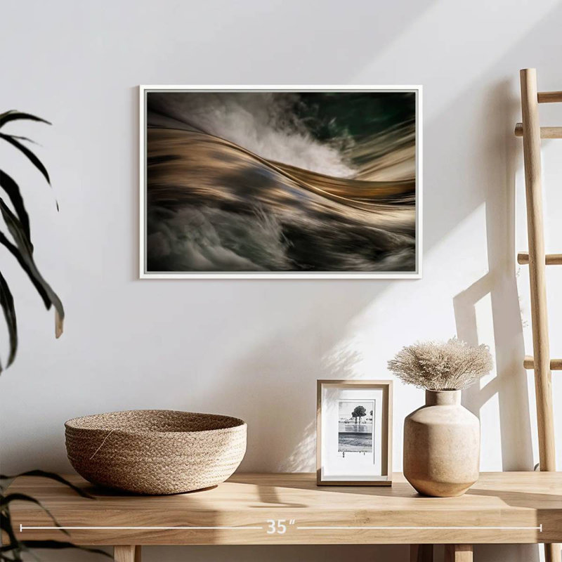 Bronze, Cadre flottant blanc, 19 po x 13 po