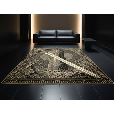 Tapis oriental brun en laine - Brennan Excalibur
