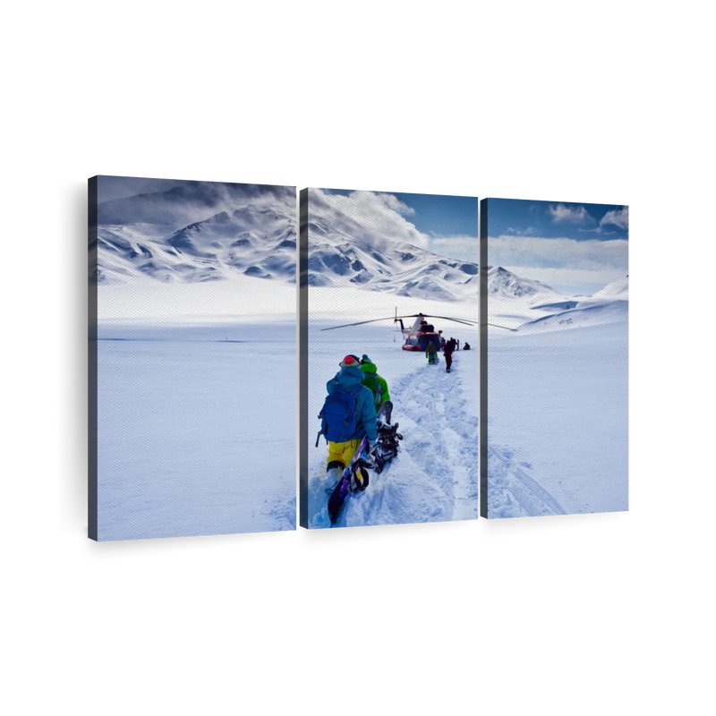 «Heli Snowboarding», 3 pièces, H 36 po x l 57 po