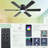 56" RGB Ceiling Fans With Lights - App & Remote Control, Quiet Reversible DC Motor, Flush Mount Double-Sided Blades, 3CCT Dimmable, Smart Low Profile Ceiling Fan For Bedroom Kids Room-1299662893-1299662892