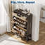 Armoire de rangement pour chaussures autoportante, étagère à chaussures à 3 tiroirs avec tablettes réglables pour l'entrée, le couloir ou le salon