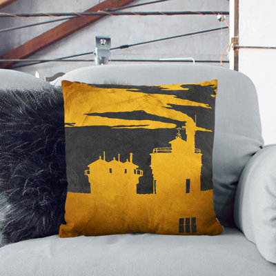 Sunset Skyline Square Throw Cushion