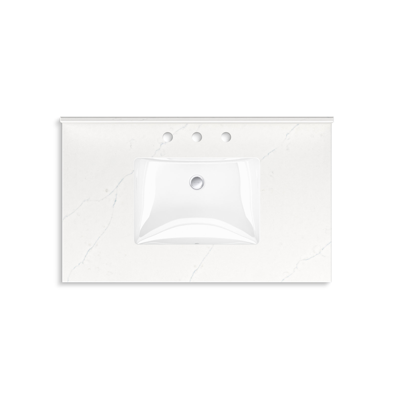 Kohler Malin Single Bathroom Vanity, White, Polished Nickel, 36"