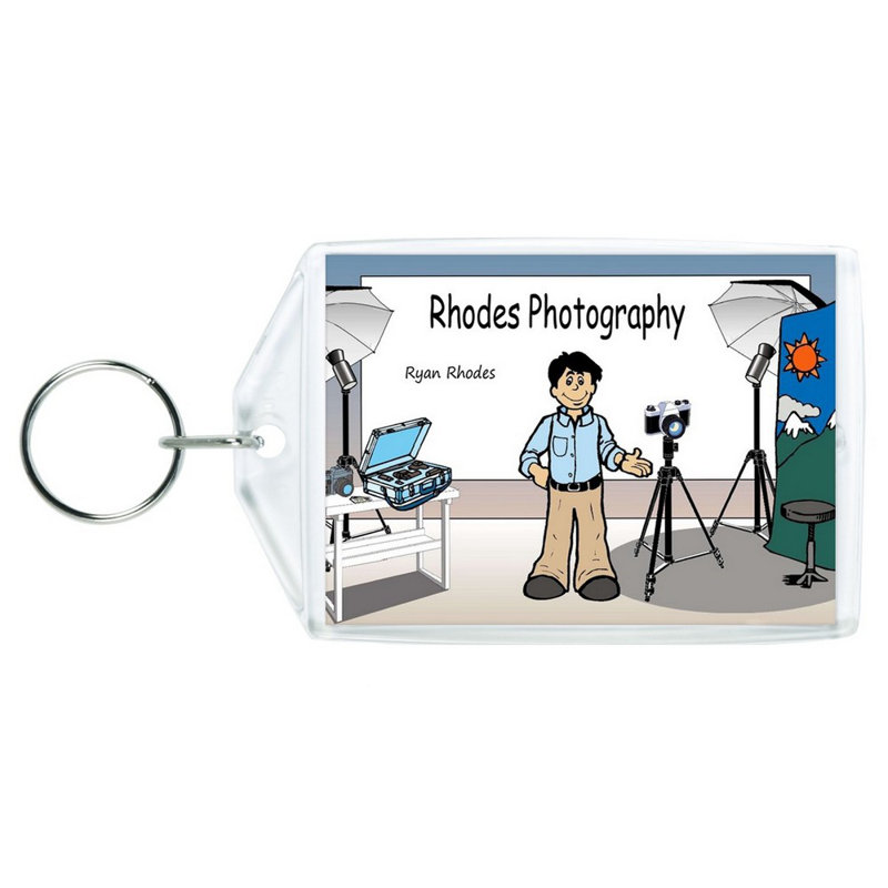Photographe personnalisé - Porte-clés en acrylique pour homme