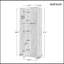 Armoire de rangement avec deux portes pour salle de bain, bureau, tablette réglable, panneau de fibres à densité moyenne, brun-1051279043