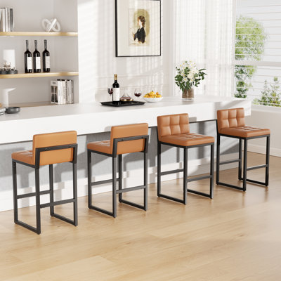 Counter Stool with Metal Frame