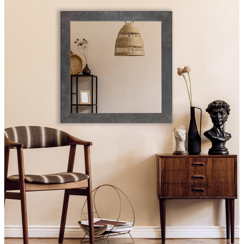Miroir mural carré, H 25,50 po x l 25,50 po