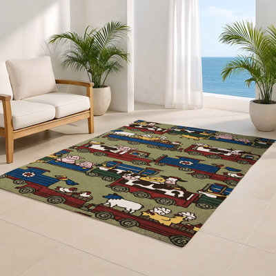 Tapis intérieur et extérieur brun Transport