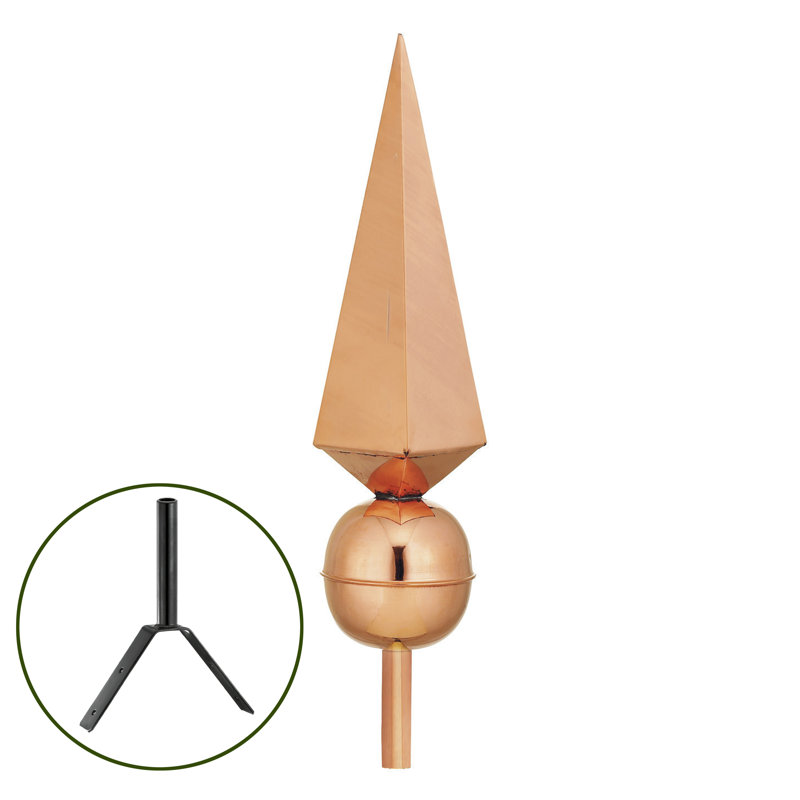 Metal Rooftop Finial, Copper