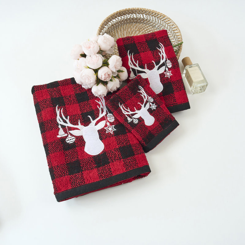 Ensemble de serviettes de Noël 3 pièces Tomica Home Decor Xmas Luxury Luxury