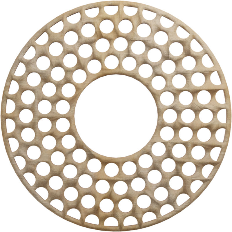 Médaillon de plafond 18 po x 18 po x 6 1/2 po x P 3/8 po Fink, Bouleau, H 20 po x l 20 po x P 0,38 po