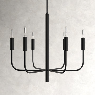 Tedder 6 - Light Metal Dimmable Chandelier
