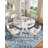 Pedestal Dining Set, 42'' Round Dining Table and Teddy Dining Chair, metal legs.-1099580069-1095131718-1099580068