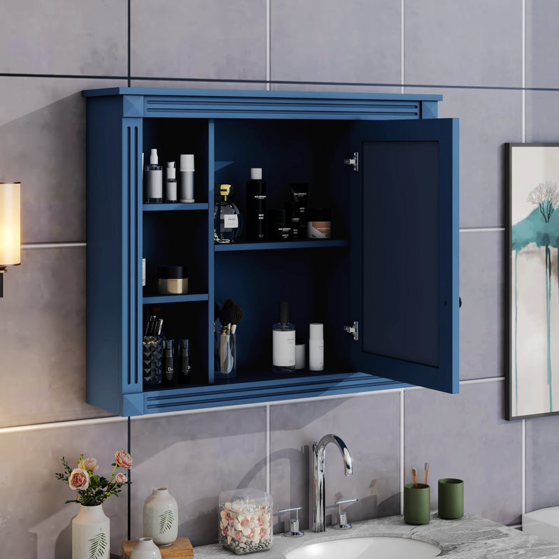 Rangement pour salle de bain Azmina, Bleu