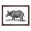 Rhinoceros in Black & White by George Shaw - Picture Frame Drawing Print-55598656-55598661