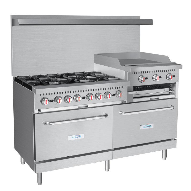 KoolMore 60'' W Double Oven Commercial Gas Range