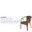 Houtz Rattan Restaurant Patio Chair with Bamboo-Aluminum Frame-33388875