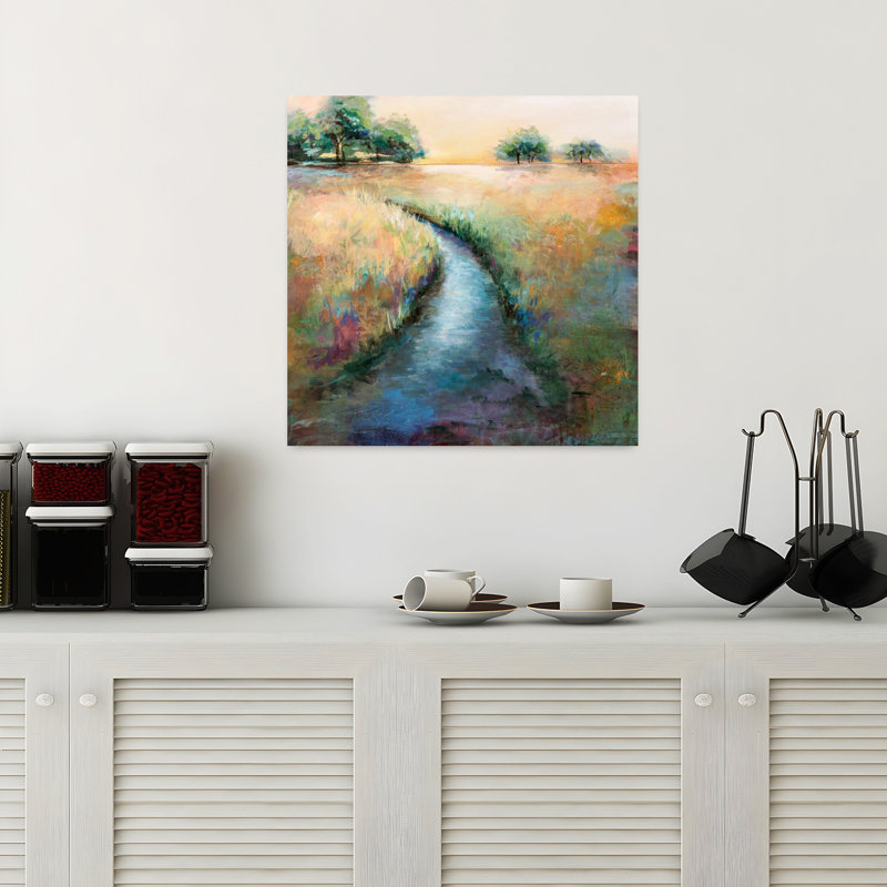 «Flowing Abstract Contemporary Landscape Nature Art», H 18 po x l 18 po
