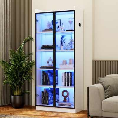 Vitrine à DEL 65 "avec portes et tablettes réglables