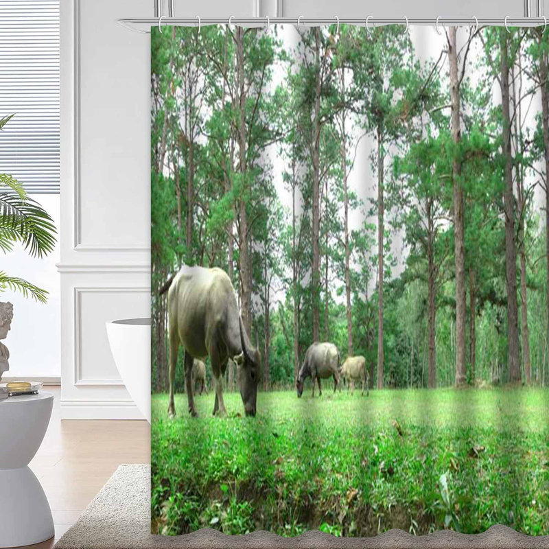 Rideau de douche Water Buffalo Meadow, L 72 po x l 78 po