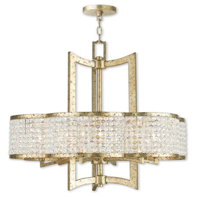 6 - Light Geometric Chandelier