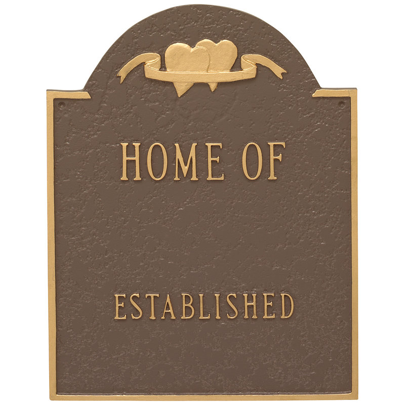 Sign Plaque, Sand/Gold, Yes