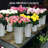 8 Pcs 12 Inch Large Galvanized Metal Vases Farmhouse French Flower Bucket Vases for Cut Flowers for Home Decor and Wedding Table Centerpiece Decorations (Large Silver)-2110628466-2110628468