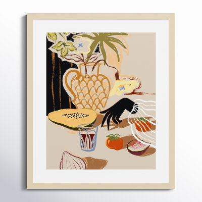 Fruitful Spread by Arty Guava Wood Framed Wall Art Print