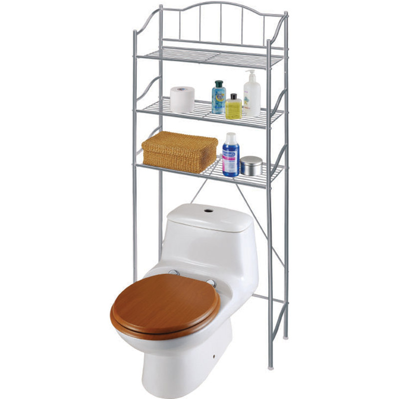 Rangement au-dessus de la toilette l 24 po x H 67 po x P 10 po D'Agostino, Argent