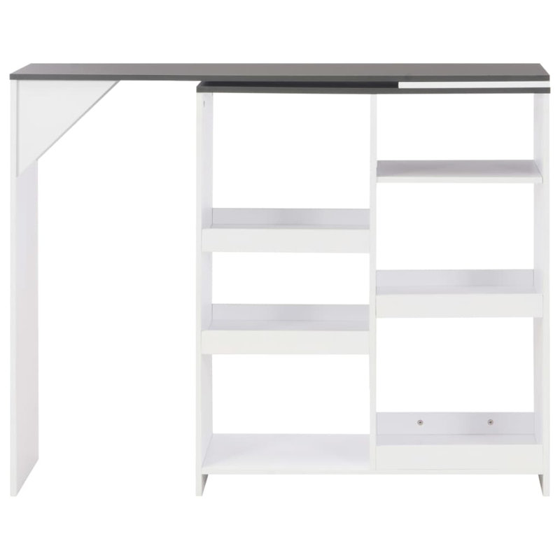 Sais Dining Table, White, Grey