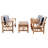 Hurteau Acacia 4 - Person Patio Conversation Set with Cushions