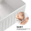 Évier de cuisine en argile réfractaire durable, double cuve blanche, style rustique