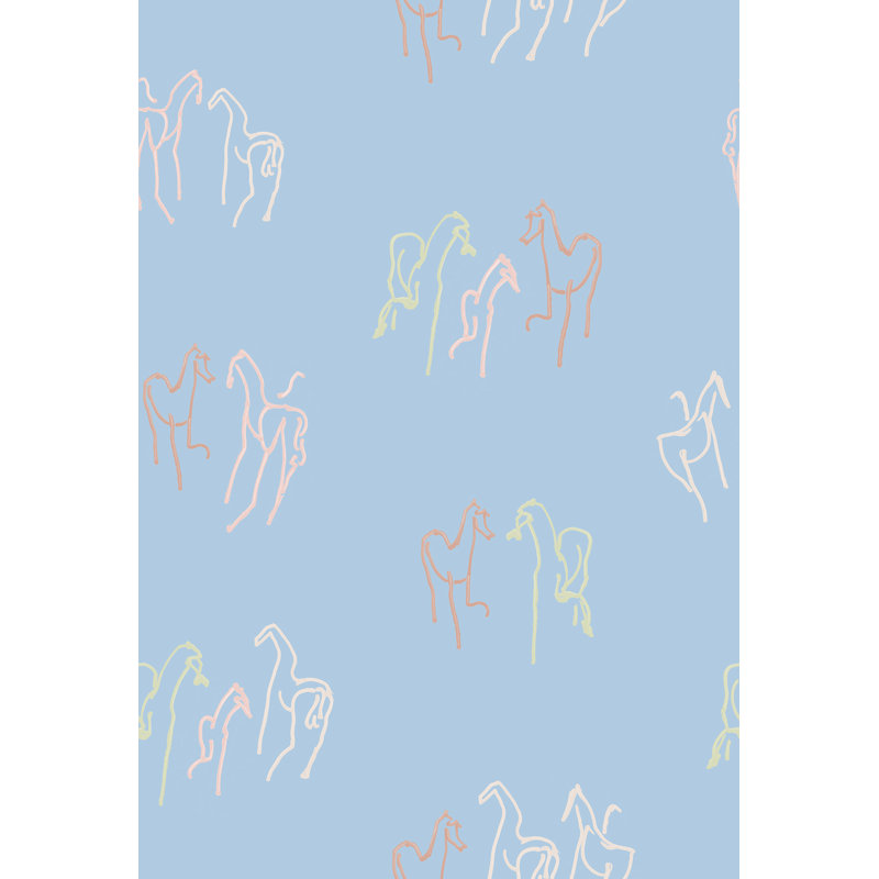 Yuki Osada Playful Horses Pop, Bleu clair