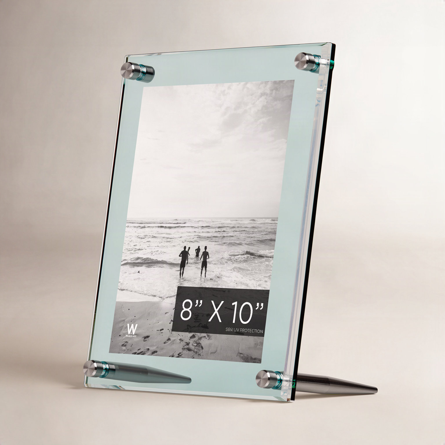 Color Back 8" x 10" Picture Frame, Seaglass/Graphite
