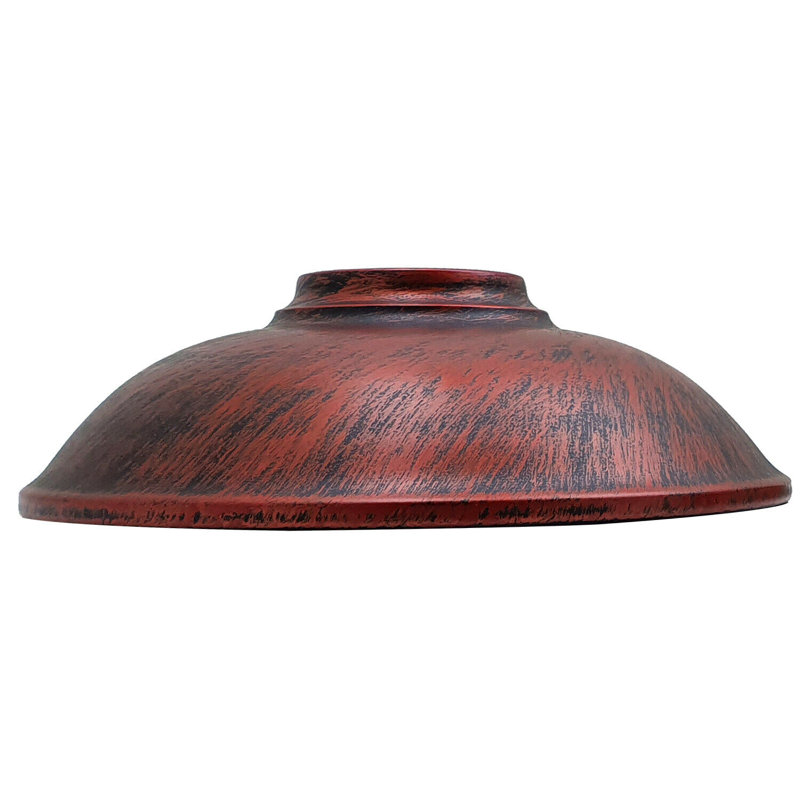 Modern Metal Cone Lamp Shade – E27 Fitting – Ceiling Pendant, Rustic Red