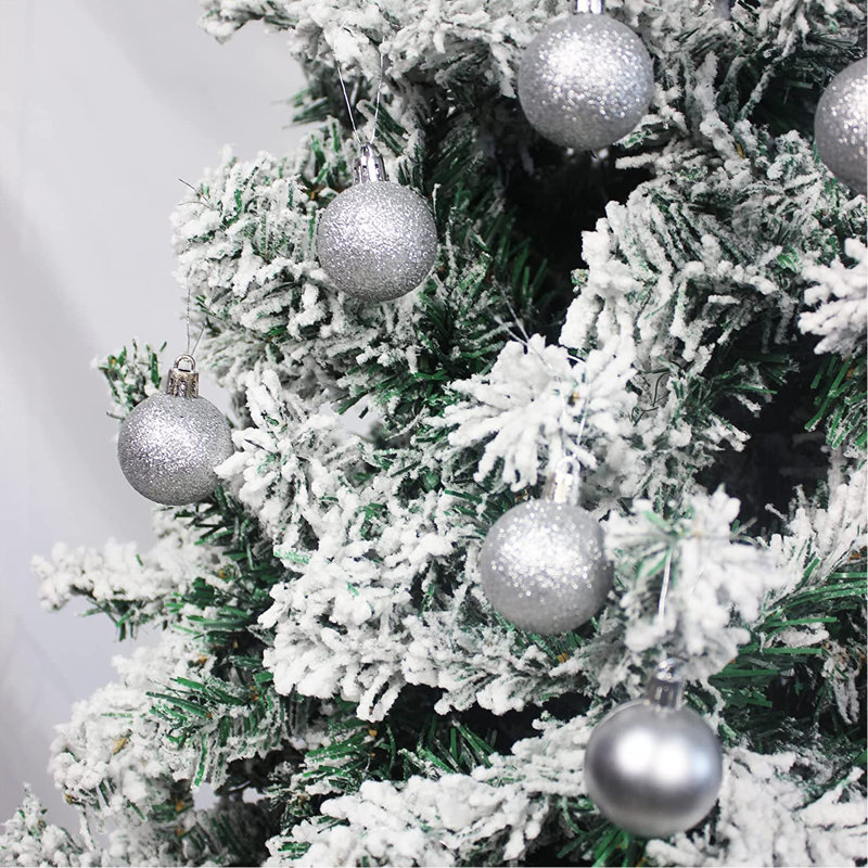 Ensemble 24 pièces d'ornement boule de Noël, Argent