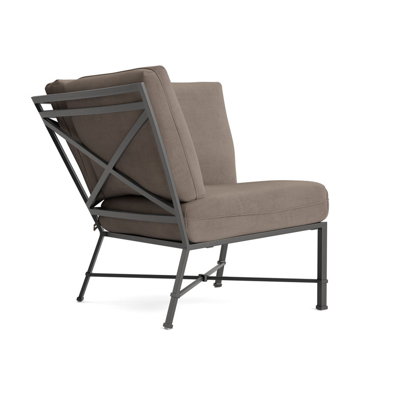Venetian Outdoor Patio Sectional, Fusion Charcoal, Textured Pewter