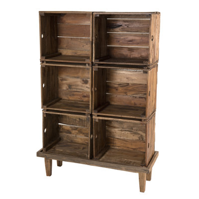 Gipson 136cm H x 95cm W Wood Standard Bookcase