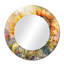 Paal jaune tournesol symphonie III - grand miroir mural tournesol, miroir rond jaune unique, reproduction d'art en métal-1399127749