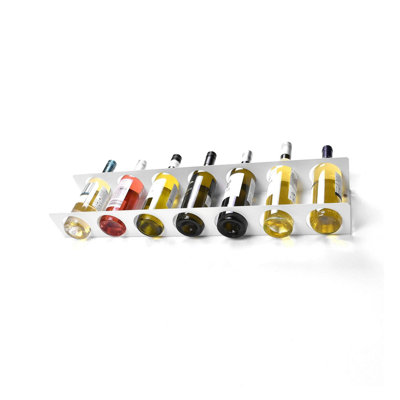 Wall Mounted Wine Bottle Rack White