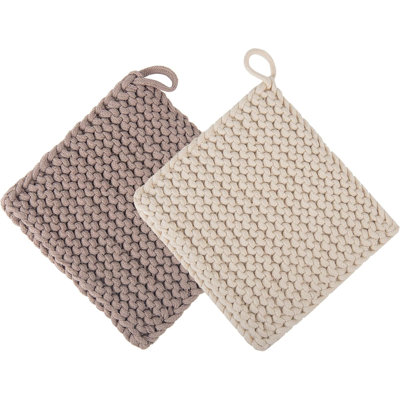 Thick Crocheted Pot Holders, Handmade Hot Pads Crocheted Trivets for Kitchen hot Dishes(2-Pack)