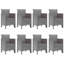 VidaXL White Poly Rattan Garden Dining Set