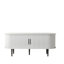 Meuble télé, console de télévision moderne 47 po avec compartiment de rangement et porte coulissante, centre de jeu avec armoire de jeu-130771574