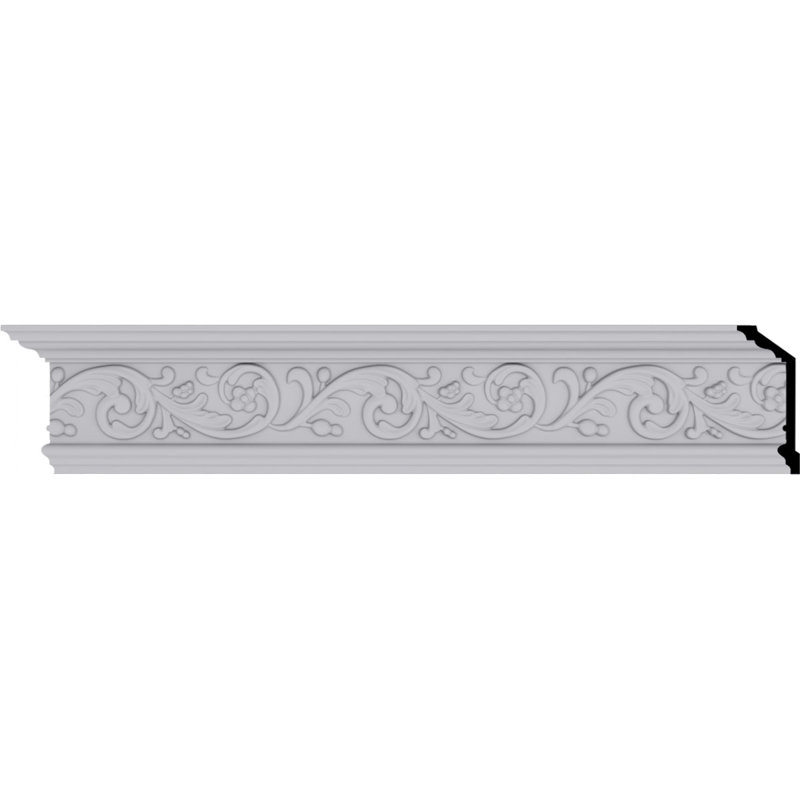 Kent 94.5" White Polyurethane Crown Moulding