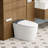 Madrid Smart Toilet Bidet with LED Display,Remote, Blackout Flush, Off-Seat Auto Flush, Auto Open & Close Lid, Heated Seat and Warm Air Dryer,Foot Sensor Operation-130899174
